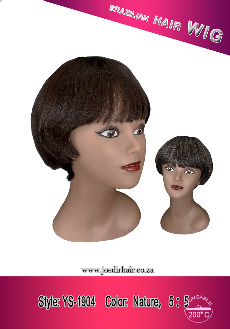 human hair wig Grey wig